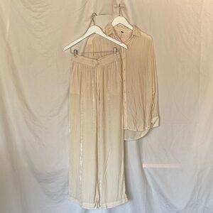 Young Fabulous & Broke Cream Straight Leg Pants